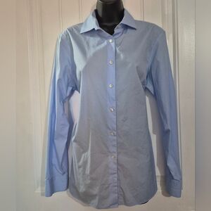 Womens Lands End Long Sleeved Cotton Shirt Size 16